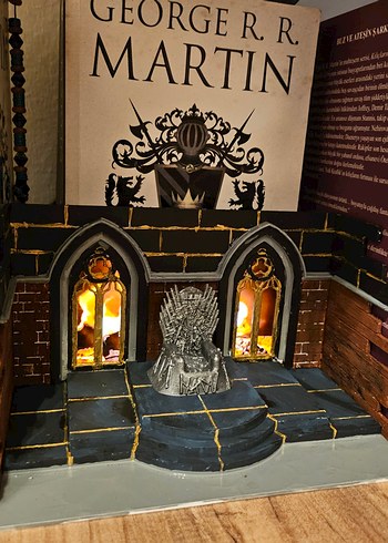 Beden game of thrones kitaplık diorama