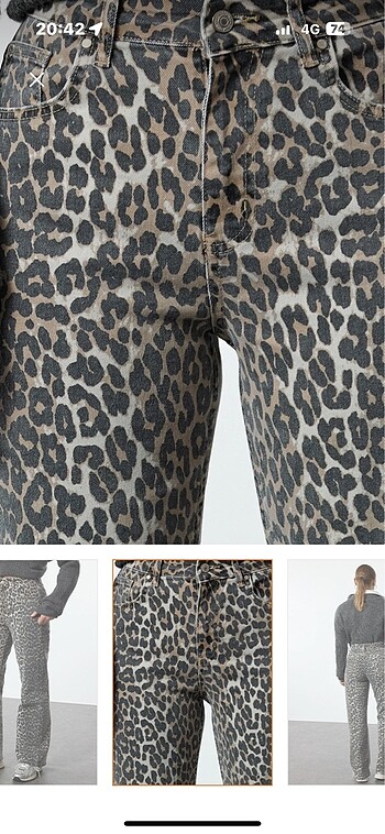 34 Beden Milla leopar pantolon