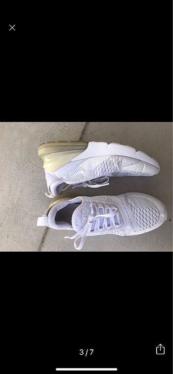 38,5 Beden beyaz Renk Air 270 Nike ayakkabı
