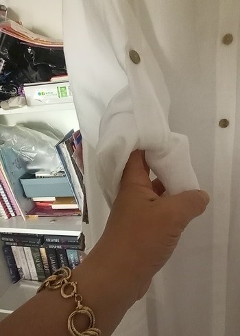 Uzun Beyaz ayrobin Bohem tunik &kap - Görsel 7