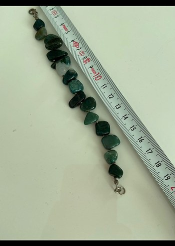 Beden Koyu Zümrüt yeşili doğal taş Kadın Bileklik