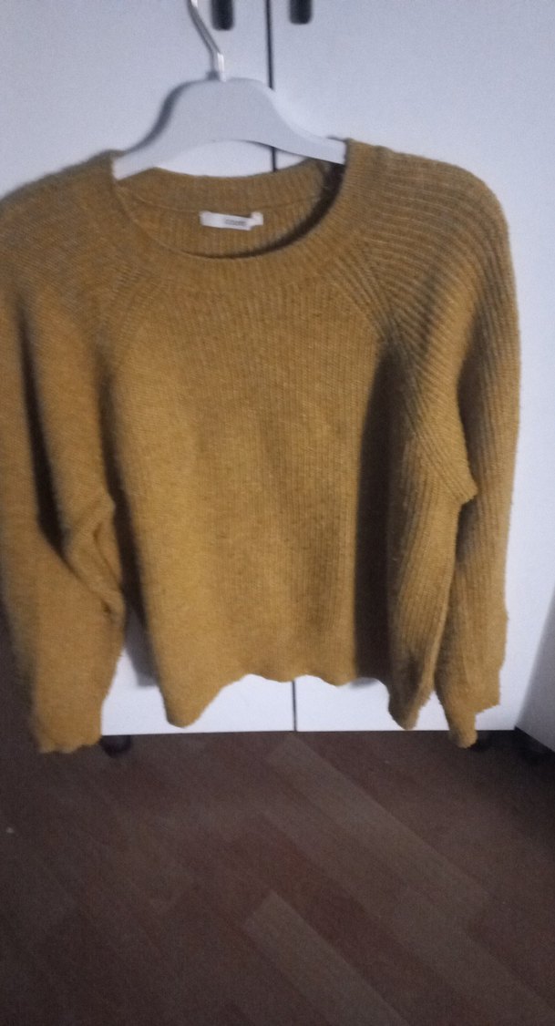 Kadın Kahverengi Yün Kazak - Görsel 3