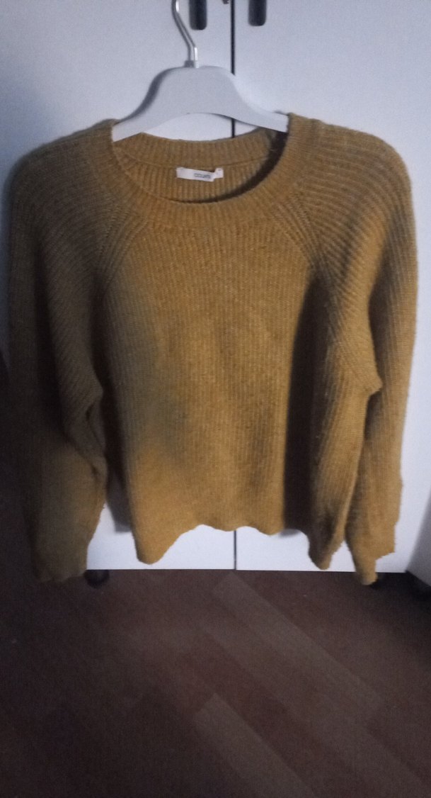 Kadın Kahverengi Yün Kazak - Görsel 2