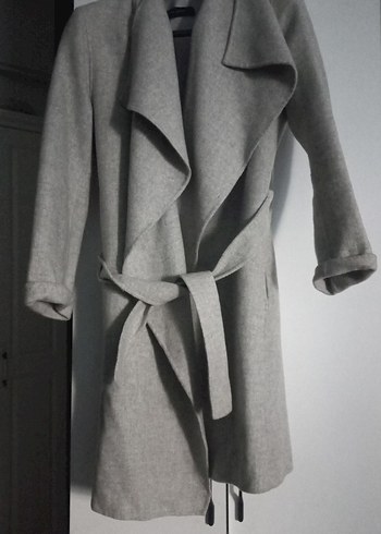 Gri Kuşaklı Uzun Kaban - Görsel 2