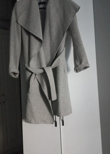 Gri Kuşaklı Uzun Kaban - Görsel 4