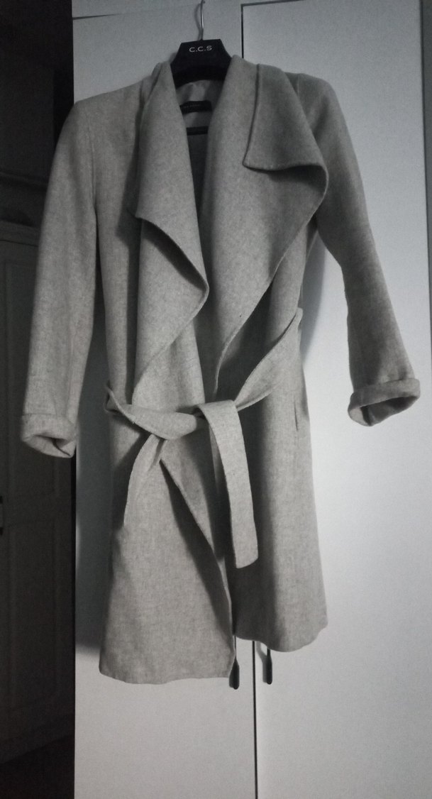 Gri Kuşaklı Uzun Kaban - Görsel 3