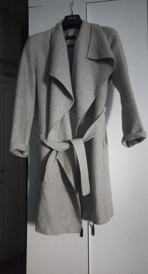 Gri Kuşaklı Uzun Kaban - Görsel 2