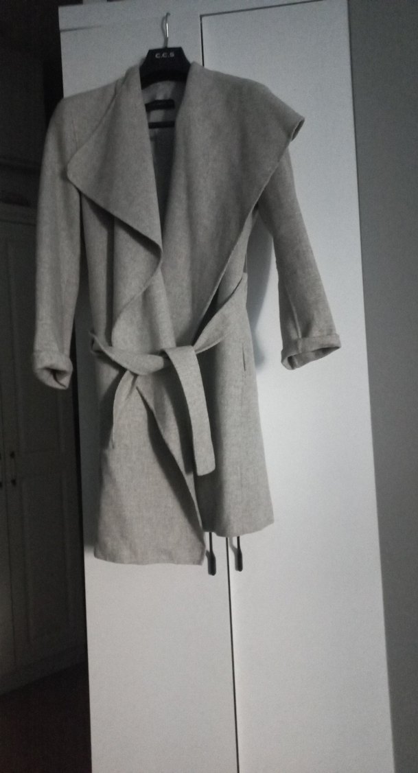 Gri Kuşaklı Uzun Kaban - Görsel 4