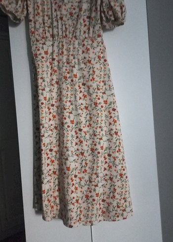 Bohem Tarzı Uzun Çiçekli Elbise - Görsel 3