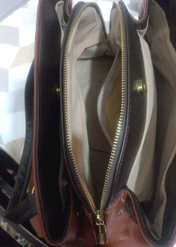 Prada Kahverengi Deri Kadın Çanta - Görsel 5