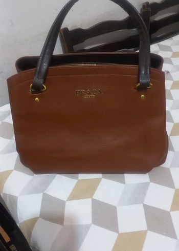 Prada Kahverengi Deri Kadın Çanta - Görsel 2