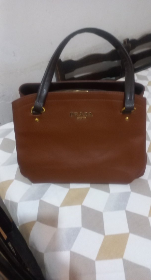 Prada Kahverengi Deri Kadın Çanta - Görsel 3