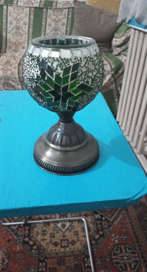 Yeşil ve Gri Mozaik Desenli aksesuar - Görsel 3