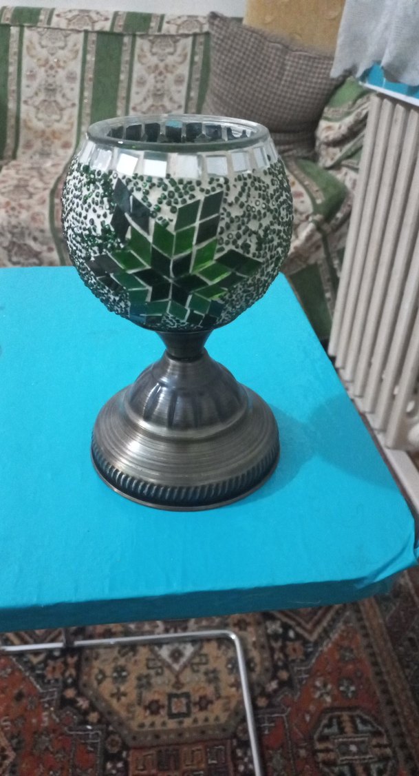 Yeşil ve Gri Mozaik Desenli aksesuar - Görsel 2