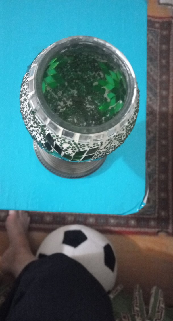 Yeşil ve Gri Mozaik Desenli aksesuar - Görsel 4