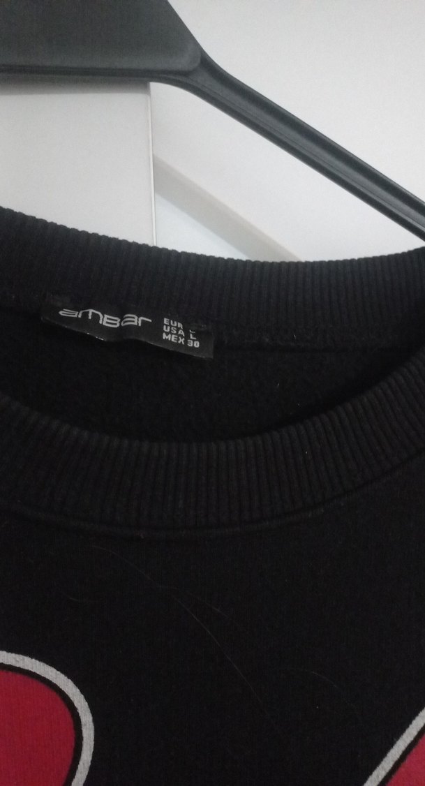 Zincir Detaylı Chicago Bulls Siyah Sweatshirt - Görsel 3