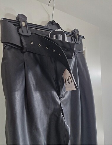 Tam yuksek bel pantolon deri - Görsel 2