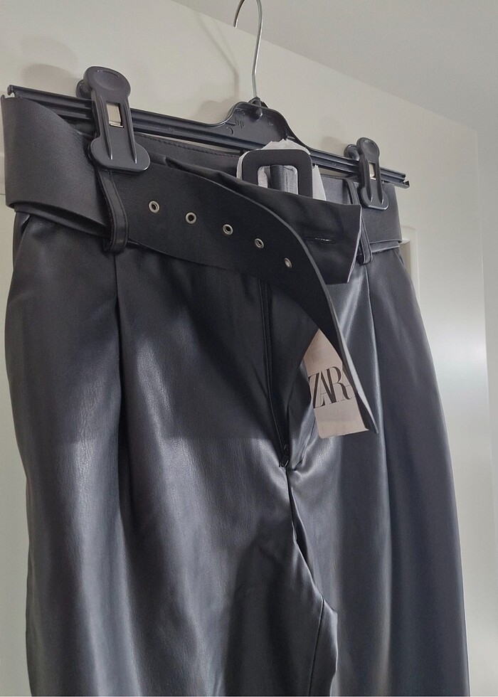 Tam yuksek bel pantolon deri - Görsel 2