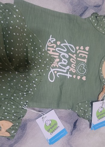 Yeşil Örme Kısa Kollu hiç giyilmemiş - Görsel 2