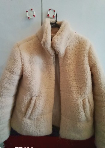 Diğer Bej Kısa Peluş Kadın Ceket