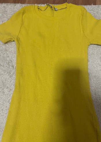 Sarı Midi triko Kadın Günlük Elbise - Görsel 2