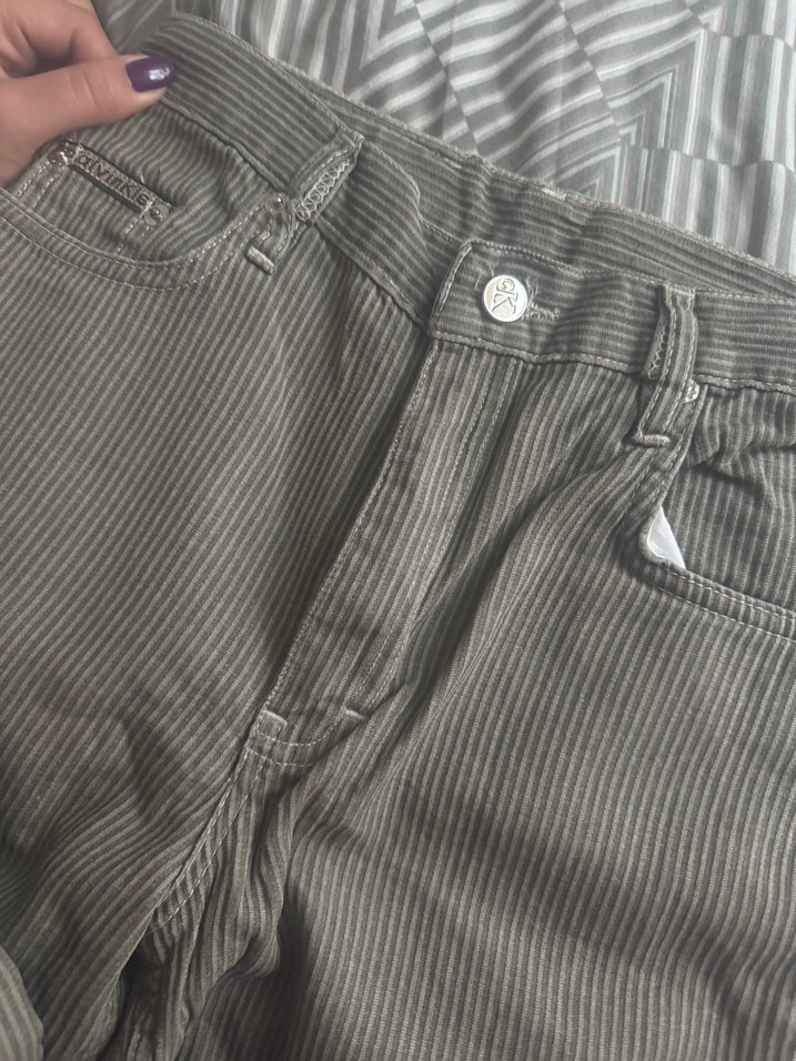 Gri Pilili Rahat Kesim Midi Kadın Jean - Görsel 2