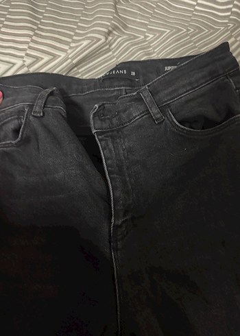 Siyah Elastik Kadın Denim Pantolon - Görsel 2