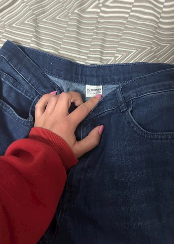 Kadın Lacivert Midi Boy Kot Pantolon - Görsel 2