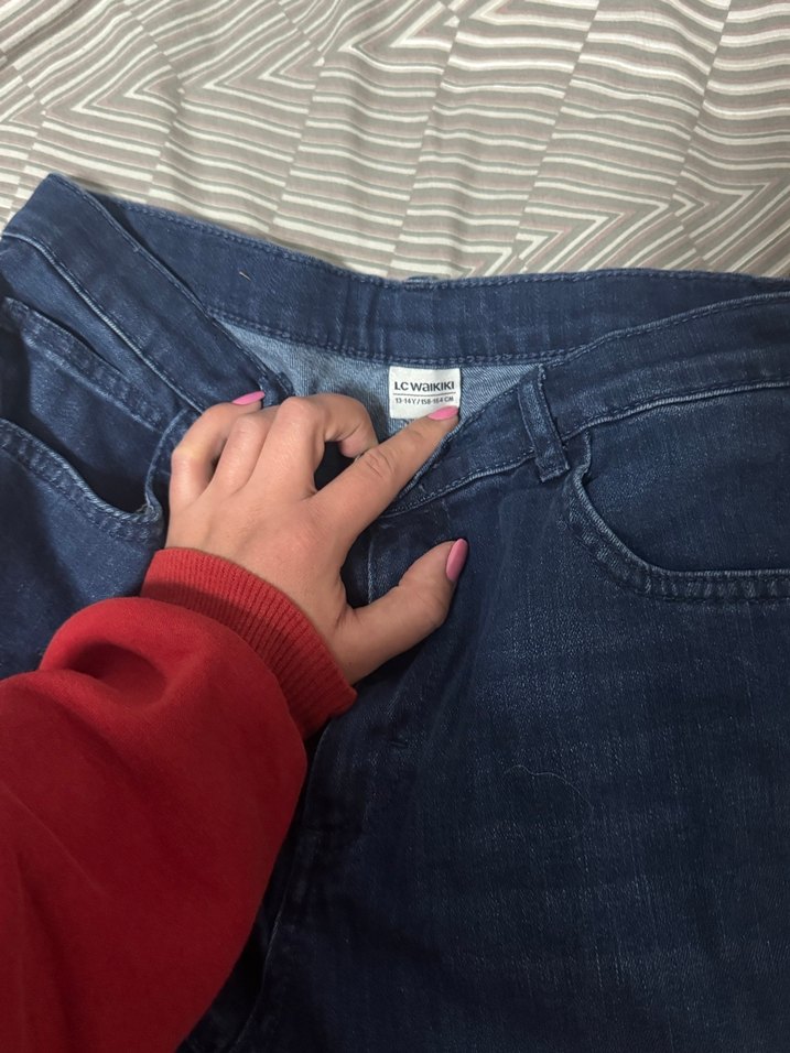 Kadın Lacivert Midi Boy Kot Pantolon - Görsel 2