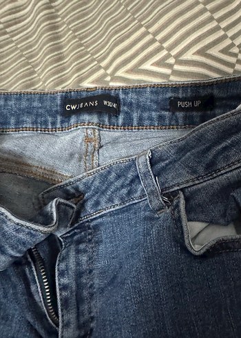 Mavi Kumaş Kemer Detaylı Kadın Kot Pantolon - Görsel 2