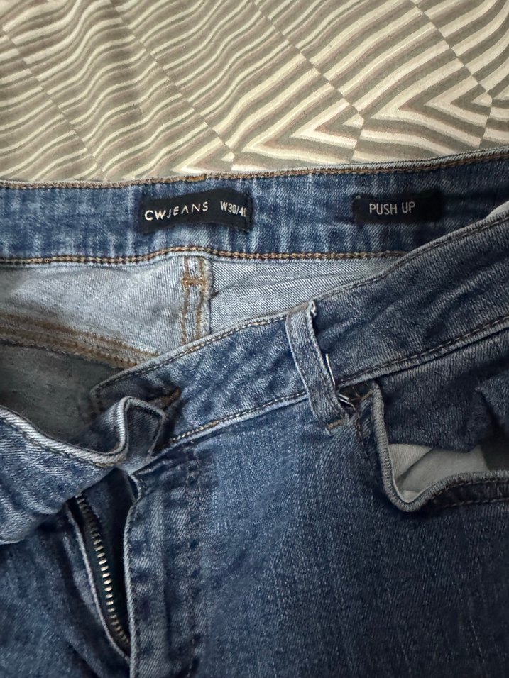 Mavi Kumaş Kemer Detaylı Kadın Kot Pantolon - Görsel 2