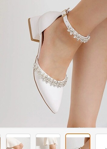 Chanel BEYAZ TAŞLI ZARİF AYAKKABI