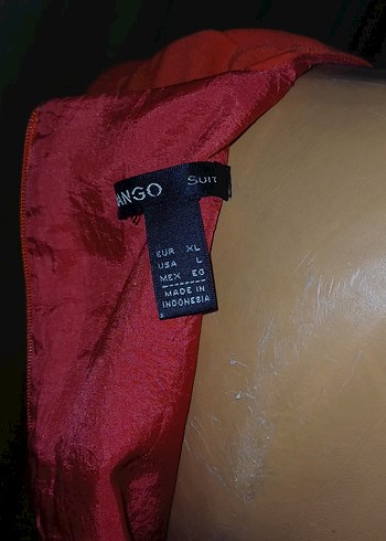Mango XL Kırmızı Salaş Kolsuz Tunik - Görsel 5