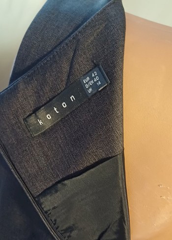 42 Beden gri Renk Koton marka 42 beden Pilili Gri Uzun Kadın Elbise
