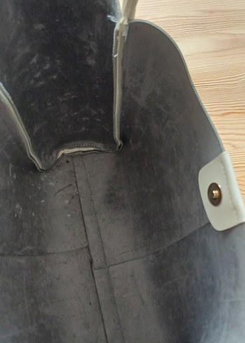 Zara Gri Deri Kadın Omuz Çantası - Görsel 3