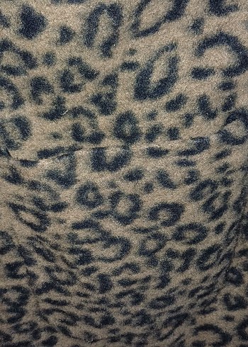 Stradivarius Kahverengi Leopar Desenli Kadın Midi Kaban - Görsel 4