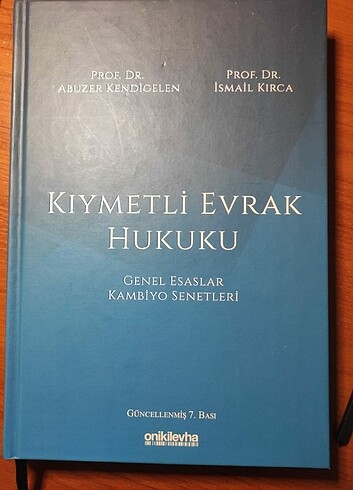 Ticaret kıymetli evrak kitabı Abuzer Kendigelen