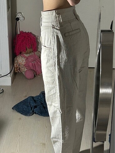 xs Beden urban outfitters krem pantolon