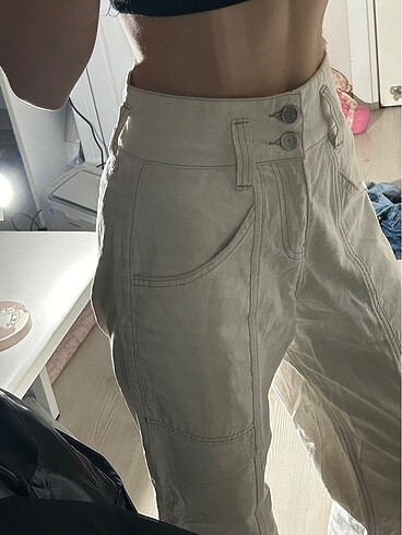 xs Beden ten rengi Renk urban outfitters krem pantolon