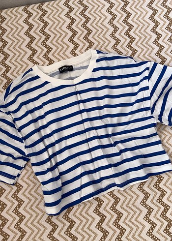 Mavi Çizgili Tişört - Görsel 2