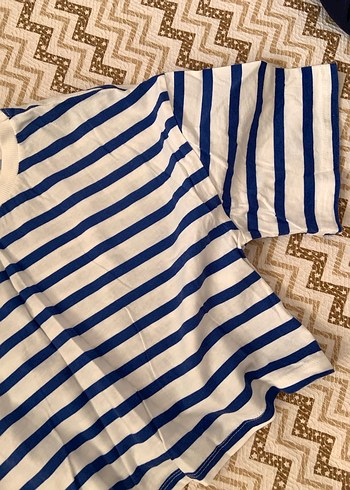 Mavi Çizgili Tişört - Görsel 3