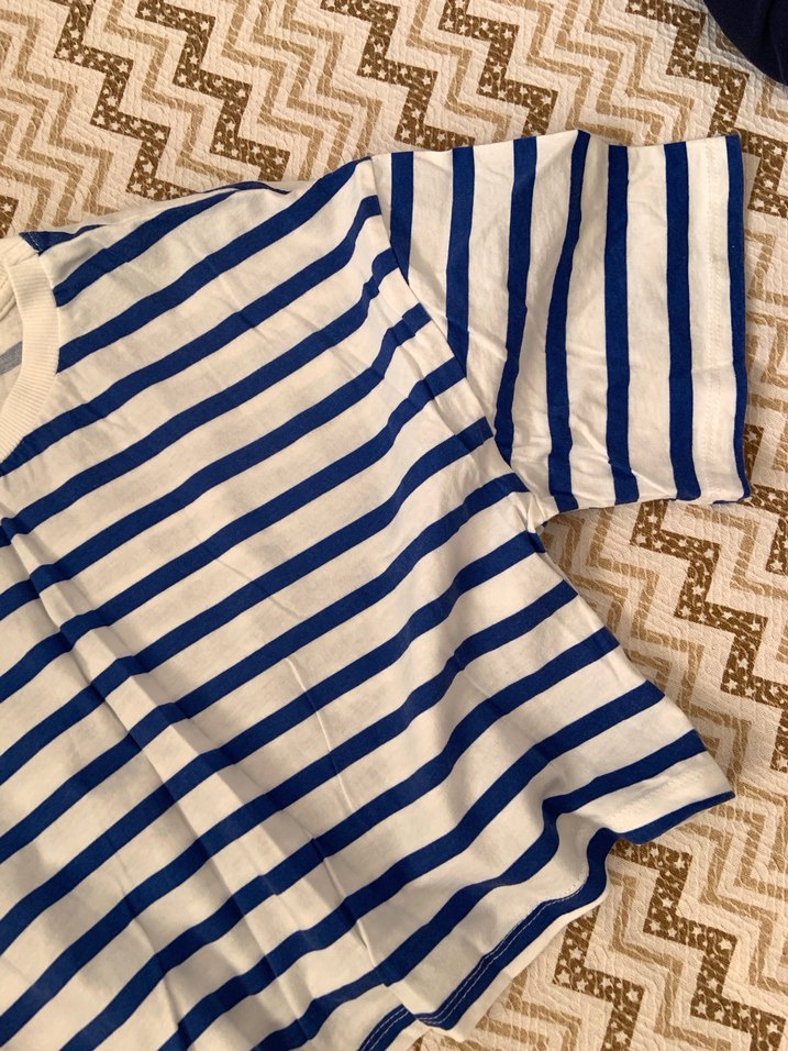 Mavi Çizgili Tişört - Görsel 3