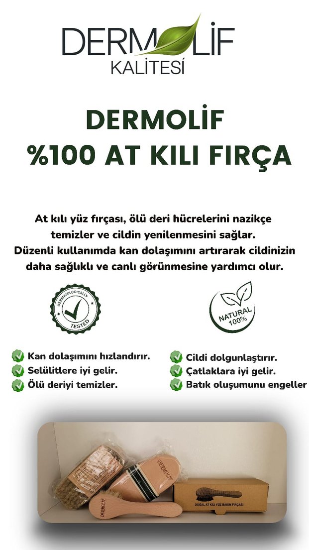 Dermolif Organik Doğal Bambu At Kılı Vücut Fırçası - Görsel 2