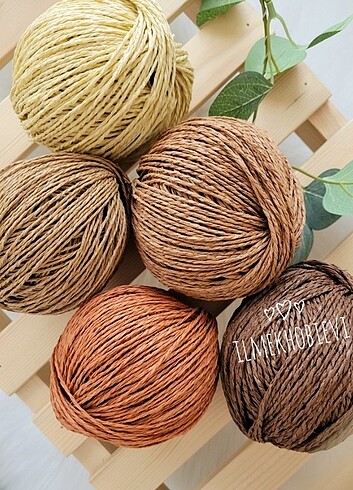 KAĞIT İP 5Lİ SET KAHVELİM-100g kahve-100g hasır
