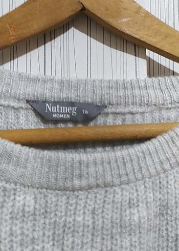 Gri Dantel Detaylı Kadın Triko Kazak - Görsel 3