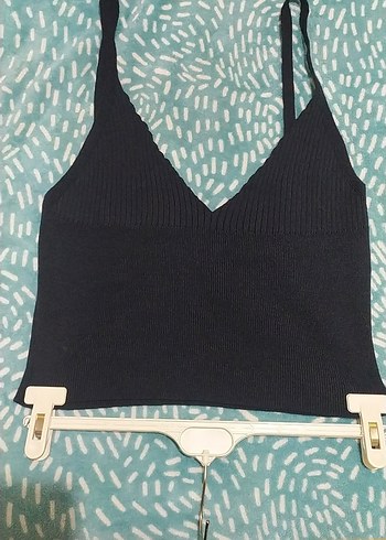 V Yaka Siyah Strappy Midi Süveter - Görsel 3