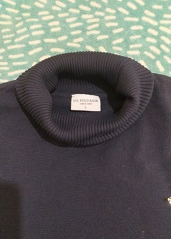 Kısa Kollu Lacivert Balıkçı Yaka Kadın Kazak - Görsel 3