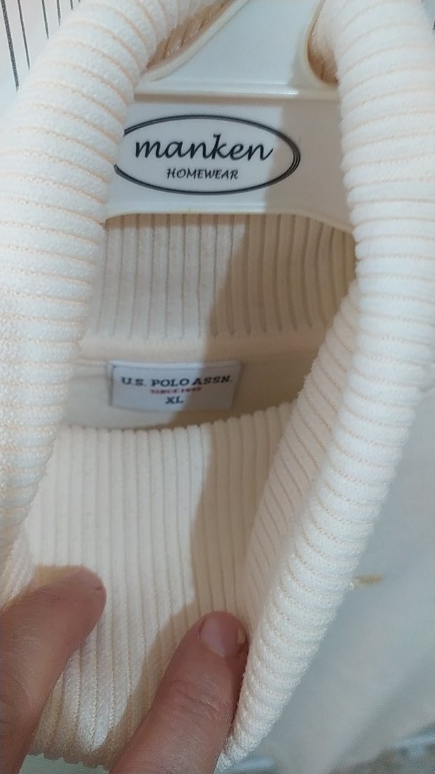 Beyaz Kadın Boğazlı Kısa Kollu Triko - Görsel 3