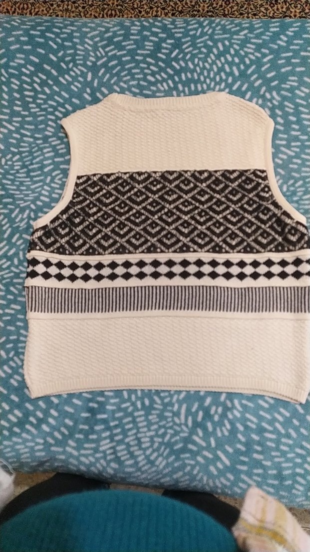 Gri Desenli Kadın Triko Süveter - Görsel 2