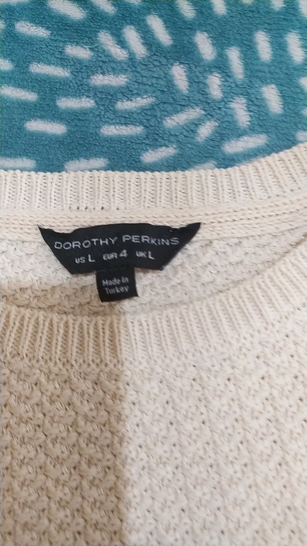 Gri Desenli Kadın Triko Süveter - Görsel 3